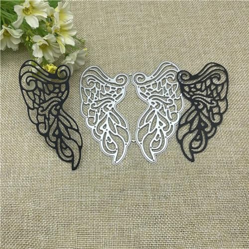Metall-Stanzformen mit Flügelrahmen, Schablonen für Scrapbooking, dekorative Prägeschablone, Kartenherstellung, 10 x 10,4 cm Metall-Stanzformen mit Flügelrahmen, Schablonen für Scrapbooking, dekorative Prägeschablone, Kartenherstellung, 10 x 10,4 cm von DAOTUNGWDHUO