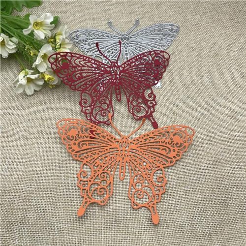 Metall-Stanzformen mit Schmetterlingsrahmen, Schablonen für Scrapbooking, dekorative Prägeschablone, Kartenherstellung, 10,2 x 13,7 cm Metall-Stanzformen mit Schmetterlingsrahmen, Schablonen für Scrapbooking, dekorative Prägeschablone, Kartenherstellung, 10,2 x 13,7 cm von DAOTUNGWDHUO