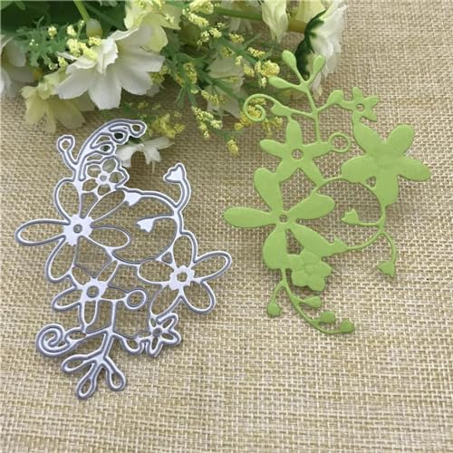 Metall-Stanzschablonen mit Blumen, 8,7 x 6,5 cm, Schablonen für Kartenherstellung, dekorative Prägung, Papierstempel, Bastelzubehör Metall-Stanzschablonen mit Blumen, 8,7 x 6,5 cm, Schablonen für Kartenherstellung, dekorative Prägung, Papierstempel, Bastelzubehör von DAOTUNGWDHUO
