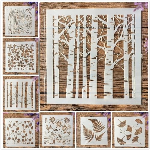 Schablonen zum Malen, 13 cm, Baumblatt, Ginkgoknospe, Kunstschablonen zum Basteln, wiederverwendbar, Schichtvorlagen-Set, Farbe auf Holz, Wand, Leinwand, Stil A Schablonen zum Malen, 13 cm, Baumblatt, Ginkgoknospe, Kunstschablonen zum Basteln, wiederverwendbar, Schichtvorlagen-Set, Farbe auf Holz, Wand, Leinwand, Stil A von DAOTUNGWDHUO