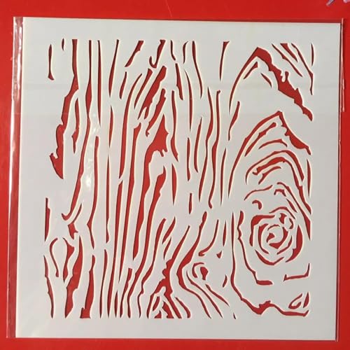 Schablonen zum Malen, 13 cm, Holzstruktur, Kunstschablonen zum Basteln, wiederverwendbar, Schichtvorlagen-Set, Farbe auf Holz, Wand, Leinwand, Stil 12 Schablonen zum Malen, 13 cm, Holzstruktur, Kunstschablonen zum Basteln, wiederverwendbar, Schichtvorlagen-Set, Farbe auf Holz, Wand, Leinwand, Stil 12 von DAOTUNGWDHUO
