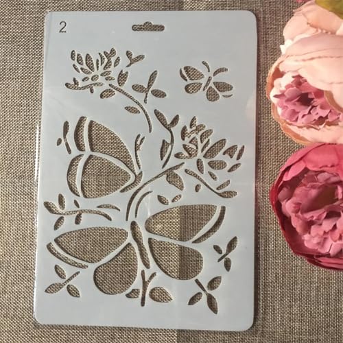 Schablonen zum Malen, 27,5 x 19 cm, wiederverwendbare Schablonen zum Basteln auf Holz, Wand, Stoff, Felsen, Leinwand, Möbel, DIY-Kunstprojekte, Stil 2 Schablonen zum Malen, 27,5 x 19 cm, wiederverwendbare Schablonen zum Basteln auf Holz, Wand, Stoff, Felsen, Leinwand, Möbel, DIY-Kunstprojekte, Stil 2 von DAOTUNGWDHUO