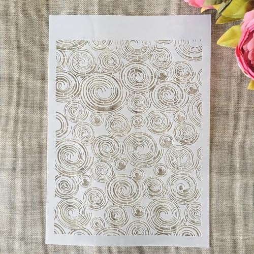 Schablonen zum Malen, A4, 29 cm, Jahresringstruktur, wiederverwendbare Schablonen zum Basteln auf Holz, Wand, Stoff, Felsen, Leinwand, Möbeln, DIY-Kunstprojekten Schablonen zum Malen, A4, 29 cm, Jahresringstruktur, wiederverwendbare Schablonen zum Basteln auf Holz, Wand, Stoff, Felsen, Leinwand, Möbeln, DIY-Kunstprojekten von DAOTUNGWDHUO