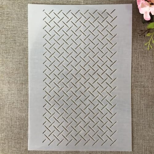 Schablonen zum Malen, A4, 29 cm, Kreuzliniengeometrie, Kunstschablonen zum Basteln, wiederverwendbar, Schichtvorlagen-Set, Farbe auf Holz, Wand, Leinwand Schablonen zum Malen, A4, 29 cm, Kreuzliniengeometrie, Kunstschablonen zum Basteln, wiederverwendbar, Schichtvorlagen-Set, Farbe auf Holz, Wand, Leinwand von DAOTUNGWDHUO