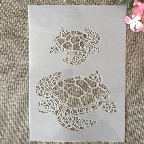 Schablonen zum Malen, A4, 29 cm, Meeresschildkröte, Kunstschablonen zum Basteln, wiederverwendbar, Schichtvorlagen-Set, Farbe auf Holz, Wand, Leinwand Schablonen zum Malen, A4, 29 cm, Meeresschildkröte, Kunstschablonen zum Basteln, wiederverwendbar, Schichtvorlagen-Set, Farbe auf Holz, Wand, Leinwand von DAOTUNGWDHUO