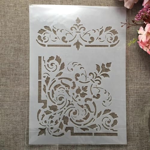 Schablonen zum Malen, A4, 29 cm, Palastkrone, Kunstschablonen zum Basteln, wiederverwendbar, Schichtvorlagen-Set, Farbe auf Holz, Wand, Leinwand Schablonen zum Malen, A4, 29 cm, Palastkrone, Kunstschablonen zum Basteln, wiederverwendbar, Schichtvorlagen-Set, Farbe auf Holz, Wand, Leinwand von DAOTUNGWDHUO