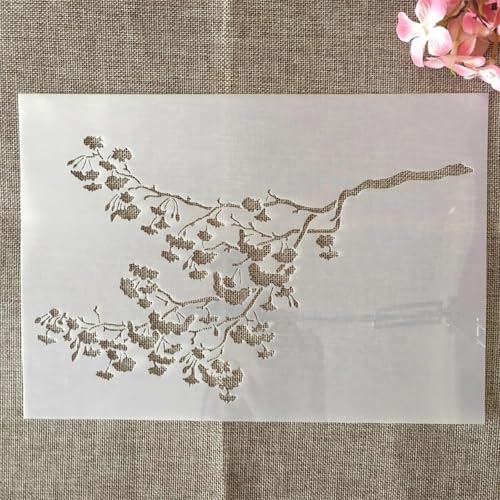 Schablonen zum Malen, A4, 29 cm, Zweigbaum, Ginkgoblatt, Kunstschablonen zum Basteln, wiederverwendbar, Schichtvorlagen-Set, Farbe auf Holz, Wand, Leinwand, Stil A Schablonen zum Malen, A4, 29 cm, Zweigbaum, Ginkgoblatt, Kunstschablonen zum Basteln, wiederverwendbar, Schichtvorlagen-Set, Farbe auf Holz, Wand, Leinwand, Stil A von DAOTUNGWDHUO
