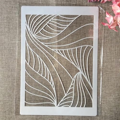 Schablonen zum Malen, A4, 29 cm, dünne Linien, Blätter, Kunstschablonen zum Basteln, wiederverwendbar, Schichtvorlagen-Set, Farbe auf Holz, Wand, Leinwand Schablonen zum Malen, A4, 29 cm, dünne Linien, Blätter, Kunstschablonen zum Basteln, wiederverwendbar, Schichtvorlagen-Set, Farbe auf Holz, Wand, Leinwand von DAOTUNGWDHUO