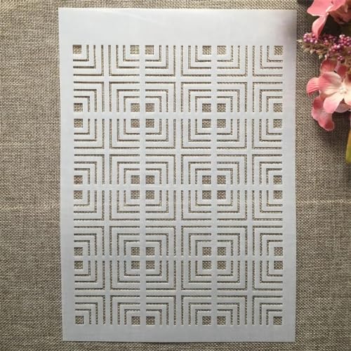 Schablonen zum Malen, A4, 29 cm, runde Textur, Kunstschablonen zum Basteln, wiederverwendbar, Schichtvorlagen-Set, Farbe auf Holz, Wand, Leinwand, Stil E Schablonen zum Malen, A4, 29 cm, runde Textur, Kunstschablonen zum Basteln, wiederverwendbar, Schichtvorlagen-Set, Farbe auf Holz, Wand, Leinwand, Stil E von DAOTUNGWDHUO
