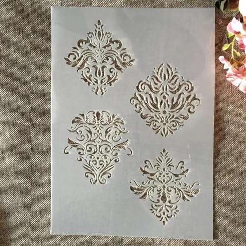 Schablonen zum Malen, A4, 29 x 21 cm, Totemblumen, Kunstschablonen zum Basteln, wiederverwendbar, Schichtvorlagen-Set, Farbe auf Holz, Wand, Leinwand Schablonen zum Malen, A4, 29 x 21 cm, Totemblumen, Kunstschablonen zum Basteln, wiederverwendbar, Schichtvorlagen-Set, Farbe auf Holz, Wand, Leinwand von DAOTUNGWDHUO
