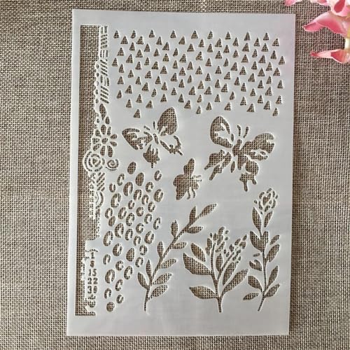 Schablonen zum Malen, A5, 21 cm Buchstaben, Textur, wiederverwendbare Schablonen zum Basteln auf Holz, Wand, Stoff, Felsen, Leinwand, Möbel, DIY-Kunstprojekte, Stil G von DAOTUNGWDHUO