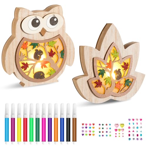 DAOUZL Herbst Dekoration LED Herbstblätter Eule, DIY Herbst Dekoration, 3D Holz LED Stimmungsleuchten für Herbstdeko, Herbst Basteln Kinder, Herbstblätter Eule Deko für Herbst Dekoration Innen DAOUZL Herbst Dekoration LED Herbstblätter Eule, DIY Herbst Dekoration, 3D Holz LED Stimmungsleuchten für Herbstdeko, Herbst Basteln Kinder, Herbstblätter Eule Deko für Herbst Dekoration Innen von DAOUZL