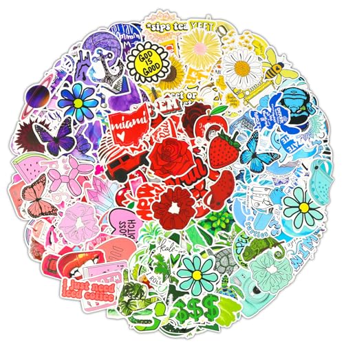 DARENYI 300 Stück Aesthetic Sticker, Wasserfeste Vinyl Aufkleber, Für Laptop, Tassen, Bücher, Koffer, Skateboards, Computer - Rosa, Gelb, Blau, Lila, Rot, Grün DARENYI 300 Stück Aesthetic Sticker, Wasserfeste Vinyl Aufkleber, Für Laptop, Tassen, Bücher, Koffer, Skateboards, Computer - Rosa, Gelb, Blau, Lila, Rot, Grün von DARENYI