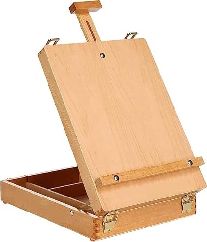 DARENYI Holz Tischbox Staffelei, Verstellbare Staffelei Holz Tisch Sketch Box Staffeleien, Tragbare Kunst Staffelei zum Malen und Zeichnen DARENYI Holz Tischbox Staffelei, Verstellbare Staffelei Holz Tisch Sketch Box Staffeleien, Tragbare Kunst Staffelei zum Malen und Zeichnen von DARENYI