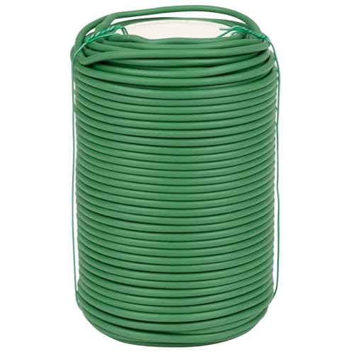 Gartendraht,weiche Pflanzendrehbinder-Drähte,Grün Pflanzendraht Weich Gartendraht Dicke Bindedraht Gummiert für die Gartenarbeit Kletterpflanzen, Weinreben, Sträucher und Blumen(Grün,2.5mm*35m) von DARENYI