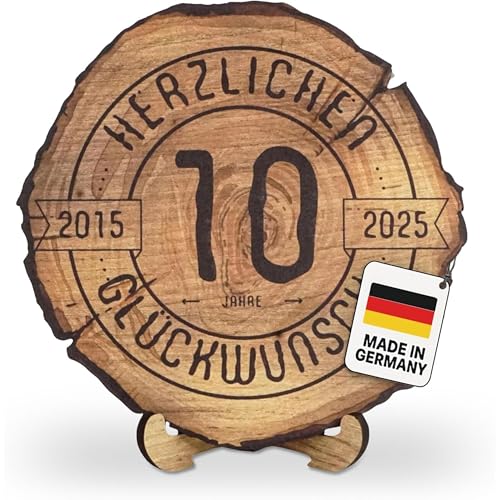 DARO Design – Baumscheibe mit Gravur für 10. Geburtstag – Geburtstags Geschenk aus Holz – Hochwertige Holz Geschenke mit Gravur ideal für Geburtstag – Dicke 6mm, Durchmesser 45cm – Made in Germany DARO Design – Baumscheibe mit Gravur für 10. Geburtstag – Geburtstags Geschenk aus Holz – Hochwertige Holz Geschenke mit Gravur ideal für Geburtstag – Dicke 6mm, Durchmesser 45cm – Made in Germany von DARO Design