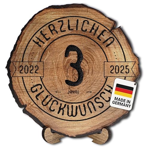 DARO Design – Baumscheibe mit Gravur für 3. Geburtstag – Geburtstags Geschenk aus Holz – Hochwertige Holz Geschenke mit Gravur ideal für Geburtstag – Dicke 6mm, Durchmesser 30cm – Made in Germany DARO Design – Baumscheibe mit Gravur für 3. Geburtstag – Geburtstags Geschenk aus Holz – Hochwertige Holz Geschenke mit Gravur ideal für Geburtstag – Dicke 6mm, Durchmesser 30cm – Made in Germany von DARO Design
