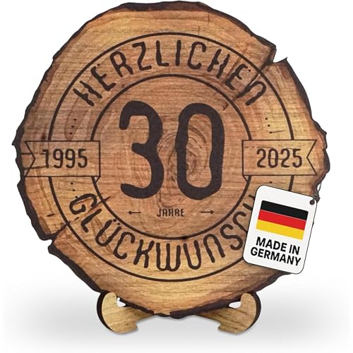 DARO Design – Baumscheibe mit Gravur für 30. Geburtstag – Geburtstags Geschenk aus Holz – Hochwertige Holz Geschenke mit Gravur ideal für Geburtstag – Dicke 6mm, Durchmesser 45cm – Made in Germany DARO Design – Baumscheibe mit Gravur für 30. Geburtstag – Geburtstags Geschenk aus Holz – Hochwertige Holz Geschenke mit Gravur ideal für Geburtstag – Dicke 6mm, Durchmesser 45cm – Made in Germany von DARO Design