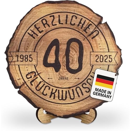 DARO Design – Baumscheibe mit Gravur für 40. Geburtstag – Geburtstags Geschenk aus Holz – Hochwertige Holz Geschenke mit Gravur ideal für Geburtstag – Dicke 6mm, Durchmesser 45cm – Made in Germany DARO Design – Baumscheibe mit Gravur für 40. Geburtstag – Geburtstags Geschenk aus Holz – Hochwertige Holz Geschenke mit Gravur ideal für Geburtstag – Dicke 6mm, Durchmesser 45cm – Made in Germany von DARO Design