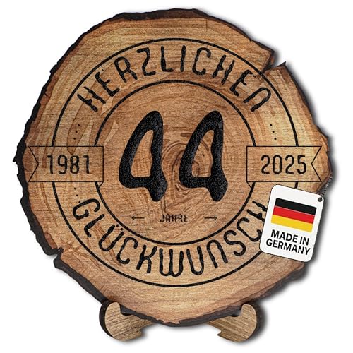 DARO Design – Baumscheibe mit Gravur für 44. Geburtstag – Geburtstags Geschenk aus Holz – Hochwertige Holz Geschenke mit Gravur ideal für Geburtstag – Dicke 6mm, Durchmesser 45cm – Made in Germany DARO Design – Baumscheibe mit Gravur für 44. Geburtstag – Geburtstags Geschenk aus Holz – Hochwertige Holz Geschenke mit Gravur ideal für Geburtstag – Dicke 6mm, Durchmesser 45cm – Made in Germany von DARO Design