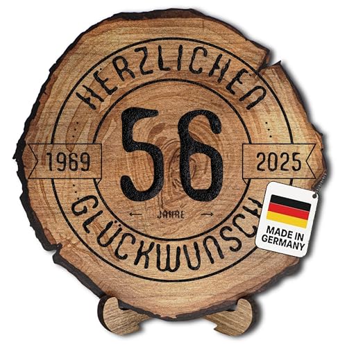 DARO Design – Baumscheibe mit Gravur für 56. Geburtstag – Geburtstags Geschenk aus Holz – Hochwertige Holz Geschenke mit Gravur ideal für Geburtstag – Dicke 6mm, Durchmesser 20cm – Made in Germany DARO Design – Baumscheibe mit Gravur für 56. Geburtstag – Geburtstags Geschenk aus Holz – Hochwertige Holz Geschenke mit Gravur ideal für Geburtstag – Dicke 6mm, Durchmesser 20cm – Made in Germany von DARO Design