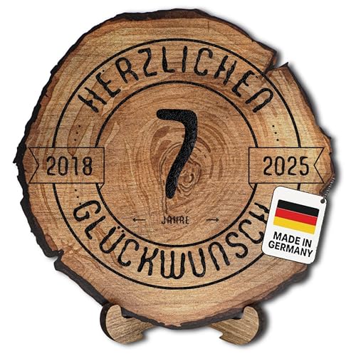 DARO Design – Baumscheibe mit Gravur für 7. Geburtstag – Geburtstags Geschenk aus Holz – Hochwertige Holz Geschenke mit Gravur ideal für Geburtstag – Dicke 6mm, Durchmesser 30cm – Made in Germany DARO Design – Baumscheibe mit Gravur für 7. Geburtstag – Geburtstags Geschenk aus Holz – Hochwertige Holz Geschenke mit Gravur ideal für Geburtstag – Dicke 6mm, Durchmesser 30cm – Made in Germany von DARO Design