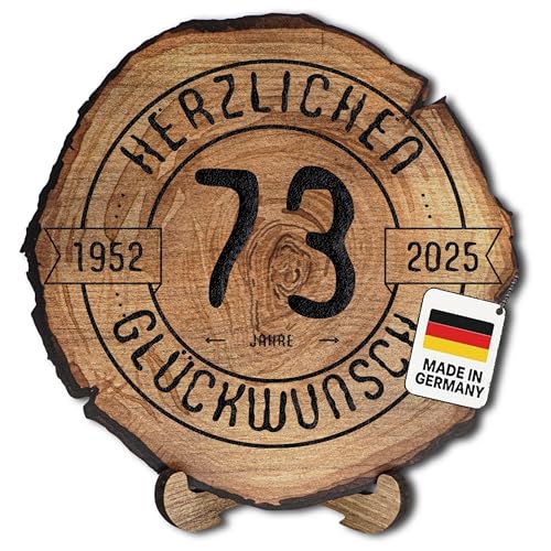 DARO Design – Baumscheibe mit Gravur für 73. Geburtstag – Geburtstags Geschenk aus Holz – Hochwertige Holz Geschenke mit Gravur ideal für Geburtstag – Dicke 6mm, Durchmesser 30cm – Made in Germany DARO Design – Baumscheibe mit Gravur für 73. Geburtstag – Geburtstags Geschenk aus Holz – Hochwertige Holz Geschenke mit Gravur ideal für Geburtstag – Dicke 6mm, Durchmesser 30cm – Made in Germany von DARO Design