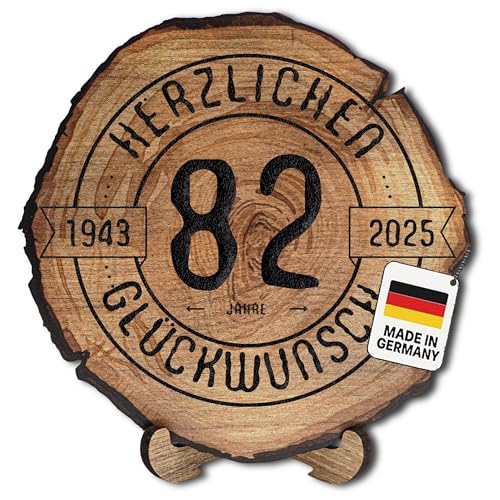 DARO Design – Baumscheibe mit Gravur für 82. Geburtstag – Geburtstags Geschenk aus Holz – Hochwertige Holz Geschenke mit Gravur ideal für Geburtstag – Dicke 6mm, Durchmesser 45cm – Made in Germany DARO Design – Baumscheibe mit Gravur für 82. Geburtstag – Geburtstags Geschenk aus Holz – Hochwertige Holz Geschenke mit Gravur ideal für Geburtstag – Dicke 6mm, Durchmesser 45cm – Made in Germany von DARO Design