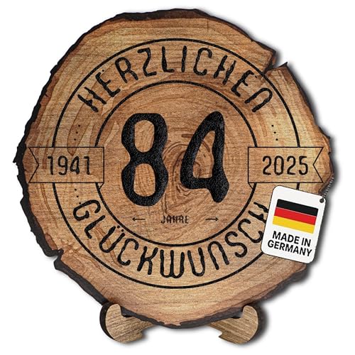 DARO Design – Baumscheibe mit Gravur für 84. Geburtstag – Geburtstags Geschenk aus Holz – Hochwertige Holz Geschenke mit Gravur ideal für Geburtstag – Dicke 6mm, Durchmesser 30cm – Made in Germany DARO Design – Baumscheibe mit Gravur für 84. Geburtstag – Geburtstags Geschenk aus Holz – Hochwertige Holz Geschenke mit Gravur ideal für Geburtstag – Dicke 6mm, Durchmesser 30cm – Made in Germany von DARO Design