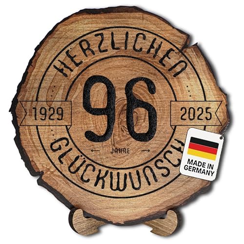 DARO Design – Baumscheibe mit Gravur für 96. Geburtstag – Geburtstags Geschenk aus Holz – Hochwertige Holz Geschenke mit Gravur ideal für Geburtstag – Dicke 6mm, Durchmesser 30cm – Made in Germany DARO Design – Baumscheibe mit Gravur für 96. Geburtstag – Geburtstags Geschenk aus Holz – Hochwertige Holz Geschenke mit Gravur ideal für Geburtstag – Dicke 6mm, Durchmesser 30cm – Made in Germany von DARO Design