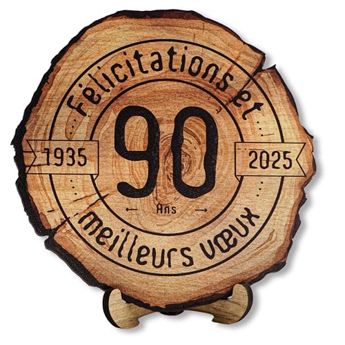 DARO Design - Holzscheibe - 90 Jahre - Größe 30cm- Geschenk zum Jubiläum, 90 Geburtstag, Jahrestag - Herzlichen Glückwunsch DARO Design - Holzscheibe - 90 Jahre - Größe 30cm- Geschenk zum Jubiläum, 90 Geburtstag, Jahrestag - Herzlichen Glückwunsch von DARO Design