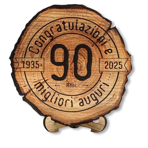 DARO Design - Holzscheibe - 90 Jahre - Größe 30cm- Geschenk zum Jubiläum, 90 Geburtstag, Jahrestag - Herzlichen Glückwunsch DARO Design - Holzscheibe - 90 Jahre - Größe 30cm- Geschenk zum Jubiläum, 90 Geburtstag, Jahrestag - Herzlichen Glückwunsch von DARO Design