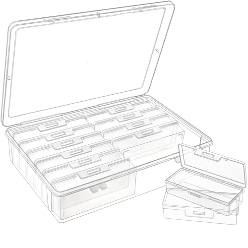 DARUITE Sortierboxen für Kleinteile, 13 Teilige Aufbewahrungsboxen, Aufbewahrungsbox mit Deckel klein für Angelausrüstung Kleinteile Bügelperlen Ohrringe Perlen Nähgarn von DARUITE