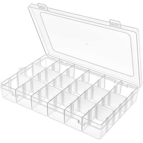 DARUITE Sortierboxen für Kleinteile, 18 Raster Aufbewahrungsboxen,Plastik Sortimentsboxen,Einstellbar Sortierkasten für Angelausrüstung Kleinteile Bügelperlen Ohrringe Perlen Nähgarn DARUITE Sortierboxen für Kleinteile, 18 Raster Aufbewahrungsboxen,Plastik Sortimentsboxen,Einstellbar Sortierkasten für Angelausrüstung Kleinteile Bügelperlen Ohrringe Perlen Nähgarn von DARUITE