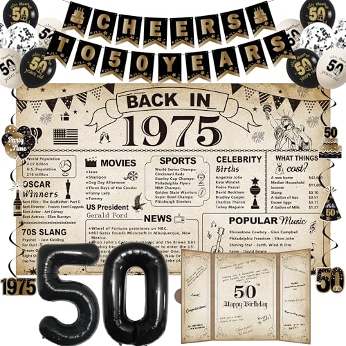 DARUNAXY Vintage 1975 50th Birthday Party Decorations Set DARUNAXY Vintage 1975 50th Birthday Party Decorations Set von DARUNAXY