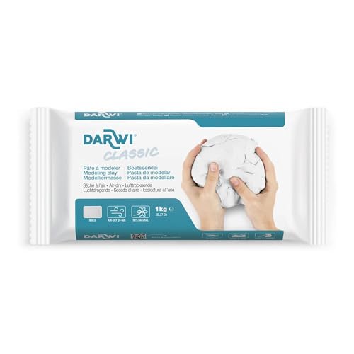 1 kg Darwi Modelliermasse Knetmasse lufttrocknend weiß 1 kg Darwi Modelliermasse Knetmasse lufttrocknend weiß von DARWI