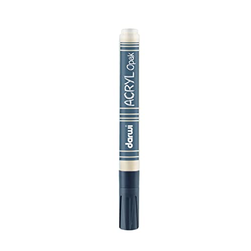 DARWI DA0220013010 Acrylfarbe mit Markerstift, weiß, one size DARWI DA0220013010 Acrylfarbe mit Markerstift, weiß, one size von DARWI