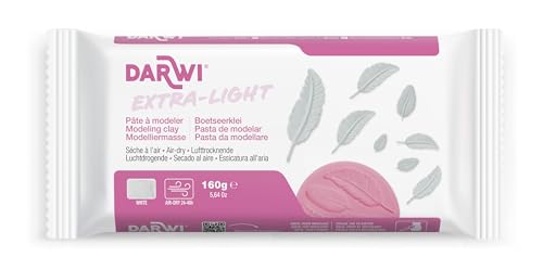DARWI - DA0840160000C - Un Pain de Pâte à Modeler Naturelle - Malléable - séchage à l'air libre - Blanc - 160G - Prête à l'emploi - Extra légère et flexible - Autodurcissante - Pour Enfants et Adultes DARWI - DA0840160000C - Un Pain de Pâte à Modeler Naturelle - Malléable - séchage à l'air libre - Blanc - 160G - Prête à l'emploi - Extra légère et flexible - Autodurcissante - Pour Enfants et Adultes von DARWI