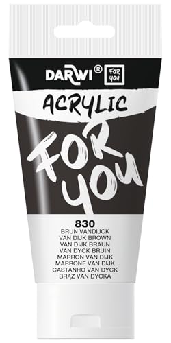 Darwi For You DF5150075830C - Acrylfarbe, Tube 75 ml, 830 Vandijck Braun PY42 - PR101 - PBl11, deckend, 1 Stück Darwi For You DF5150075830C - Acrylfarbe, Tube 75 ml, 830 Vandijck Braun PY42 - PR101 - PBl11, deckend, 1 Stück von DARWI