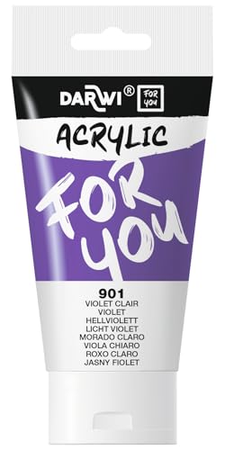 Darwi For You DF5150075901C - Acrylfarbe, Tube 75 ml, 901 Hellviolett PW6 - PW23, deckend, 1 Stück Darwi For You DF5150075901C - Acrylfarbe, Tube 75 ml, 901 Hellviolett PW6 - PW23, deckend, 1 Stück von DARWI