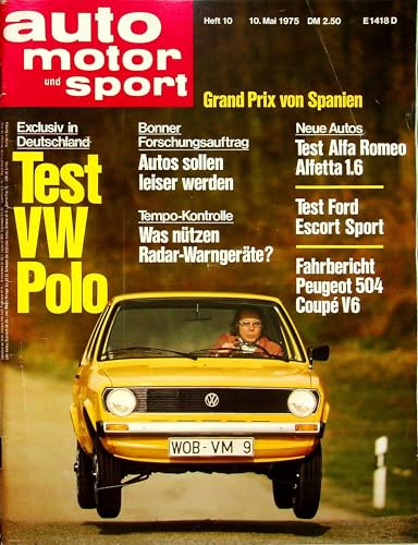 Echte, historische Zeitschrift von 1975 - Auto Motor Sport AMS Autozeitung 10/1975 - Personalisiertes Geschenk 50. Geburtstag für Männer - Original aus dem Jahr 1975 - Die Geschenkidee für den Mann Echte, historische Zeitschrift von 1975 - Auto Motor Sport AMS Autozeitung 10/1975 - Personalisiertes Geschenk 50. Geburtstag für Männer - Original aus dem Jahr 1975 - Die Geschenkidee für den Mann von DAS GEBURTSTAGSGESCHENK HISTORISCHE ZEITSCHRIFTEN