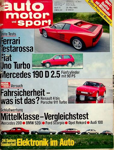 Echte, historische Zeitschrift von 1985 - Garantiert 40 Jahre alt - Personalisiertes Geschenk 40. Geburtstag Mann - Original aus dem Jahr 1985 - Die Geschenkidee für Männer - Auto Motor Sport 11/1985 von DAS GEBURTSTAGSGESCHENK HISTORISCHE ZEITSCHRIFTEN