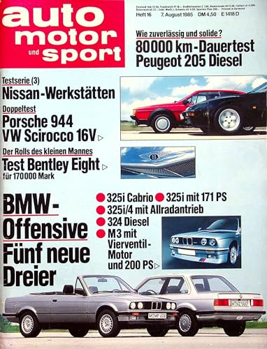 Echte, historische Zeitschrift von 1985 - Garantiert 40 Jahre alt - Personalisiertes Geschenk 40. Geburtstag Mann - Original aus dem Jahr 1985 - Die Geschenkidee für Männer - Auto Motor Sport 16/1985 von DAS GEBURTSTAGSGESCHENK HISTORISCHE ZEITSCHRIFTEN