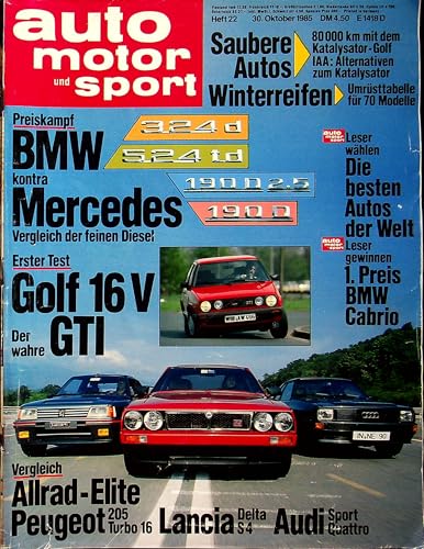Echte, historische Zeitschrift von 1985 - Garantiert 40 Jahre alt - Personalisiertes Geschenk 40. Geburtstag Mann - Original aus dem Jahr 1985 - Die Geschenkidee für Männer - Auto Motor Sport 22/1985 Echte, historische Zeitschrift von 1985 - Garantiert 40 Jahre alt - Personalisiertes Geschenk 40. Geburtstag Mann - Original aus dem Jahr 1985 - Die Geschenkidee für Männer - Auto Motor Sport 22/1985 von DAS GEBURTSTAGSGESCHENK HISTORISCHE ZEITSCHRIFTEN