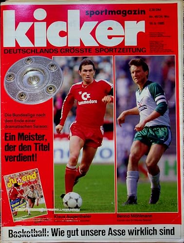 Echte, historische Zeitschrift von 1985 - Garantiert 40 Jahre alt - Personalisiertes Geschenk 40. Geburtstag Mann - Original aus dem Jahr 1985 - Die Geschenkidee für Männer - Kicker 48/1985 von DAS GEBURTSTAGSGESCHENK HISTORISCHE ZEITSCHRIFTEN