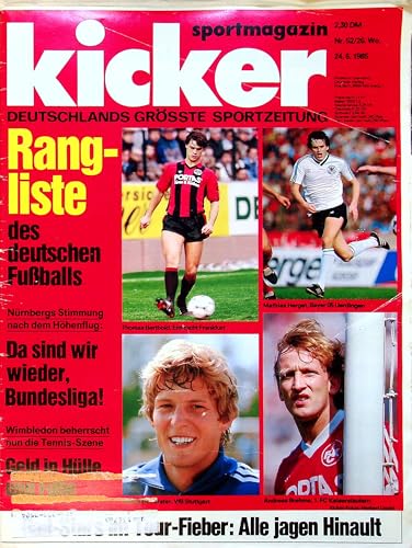 Echte, historische Zeitschrift von 1985 - Garantiert 40 Jahre alt - Personalisiertes Geschenk 40. Geburtstag Mann - Original aus dem Jahr 1985 - Die Geschenkidee für Männer - Kicker 52/1985 Echte, historische Zeitschrift von 1985 - Garantiert 40 Jahre alt - Personalisiertes Geschenk 40. Geburtstag Mann - Original aus dem Jahr 1985 - Die Geschenkidee für Männer - Kicker 52/1985 von DAS GEBURTSTAGSGESCHENK HISTORISCHE ZEITSCHRIFTEN