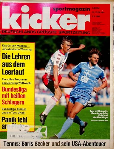 Echte, historische Zeitschrift von 1985 - Garantiert 40 Jahre alt - Personalisiertes Geschenk 40. Geburtstag Mann - Original aus dem Jahr 1985 - Die Geschenkidee für Männer - Kicker 72/1985 von DAS GEBURTSTAGSGESCHENK HISTORISCHE ZEITSCHRIFTEN
