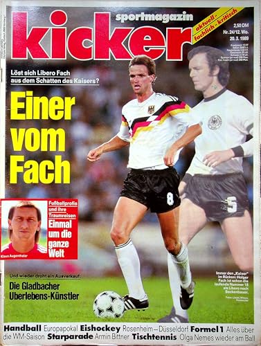 Echte, historische Zeitschrift von 1989 - Garantiert 36 Jahre alt - Personalisiertes Geschenk 36. Geburtstag Mann - Original aus dem Jahr 1989 - Die Geschenkidee für Männer - Kicker 24/1989 Echte, historische Zeitschrift von 1989 - Garantiert 36 Jahre alt - Personalisiertes Geschenk 36. Geburtstag Mann - Original aus dem Jahr 1989 - Die Geschenkidee für Männer - Kicker 24/1989 von DAS GEBURTSTAGSGESCHENK HISTORISCHE ZEITSCHRIFTEN