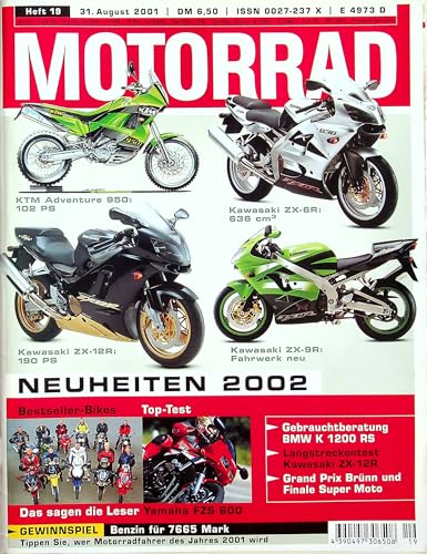 Echte, historische Zeitschrift von 2001 - Garantiert 24 Jahre alt - Personalisiertes Geschenk 24. Geburtstag Mann - Original aus dem Jahr 2001 - Die Geschenkidee für Männer - Motorrad 19/2001 von DAS GEBURTSTAGSGESCHENK HISTORISCHE ZEITSCHRIFTEN