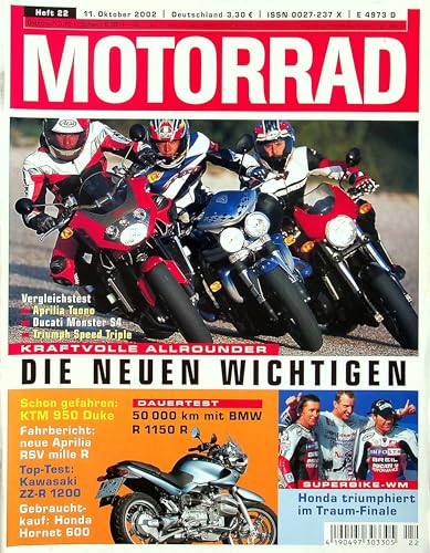 Echte, historische Zeitschrift von 2002 - Garantiert 23 Jahre alt - Personalisiertes Geschenk 23. Geburtstag Mann - Original aus dem Jahr 2002 - Die Geschenkidee für Männer - Motorrad 22/2002 Echte, historische Zeitschrift von 2002 - Garantiert 23 Jahre alt - Personalisiertes Geschenk 23. Geburtstag Mann - Original aus dem Jahr 2002 - Die Geschenkidee für Männer - Motorrad 22/2002 von DAS GEBURTSTAGSGESCHENK HISTORISCHE ZEITSCHRIFTEN